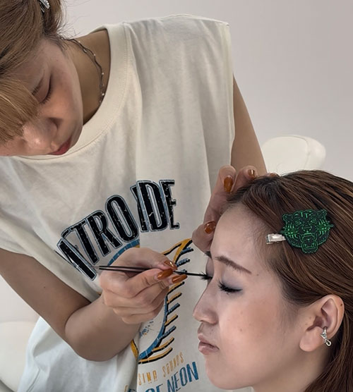 スキルアップコース ステージへアメイク授業