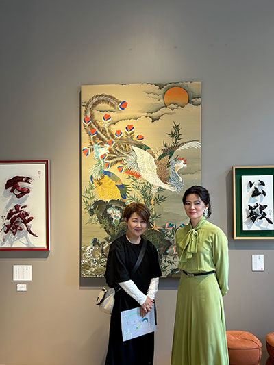 書家・紫舟氏の展示イベントにて五十嵐講師がメイクを担当
