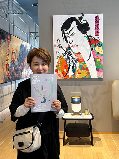 書家・紫舟氏の展示イベントにて五十嵐講師がメイクを担当