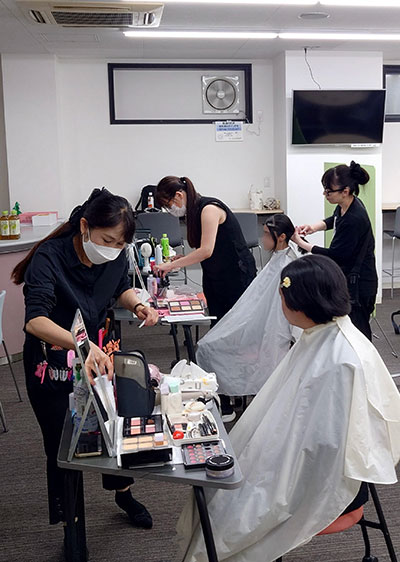 大学のリクルートヘアメイク撮影